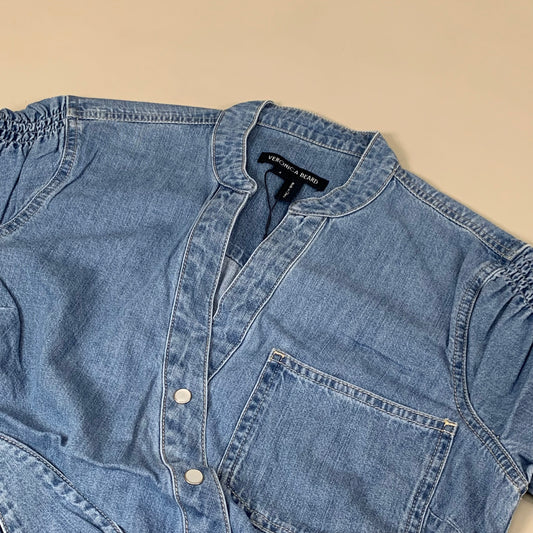 VERONICA BEARD Jeans Women's Dunn Mini Dress Sz-4 Iceberg J24067101286IC