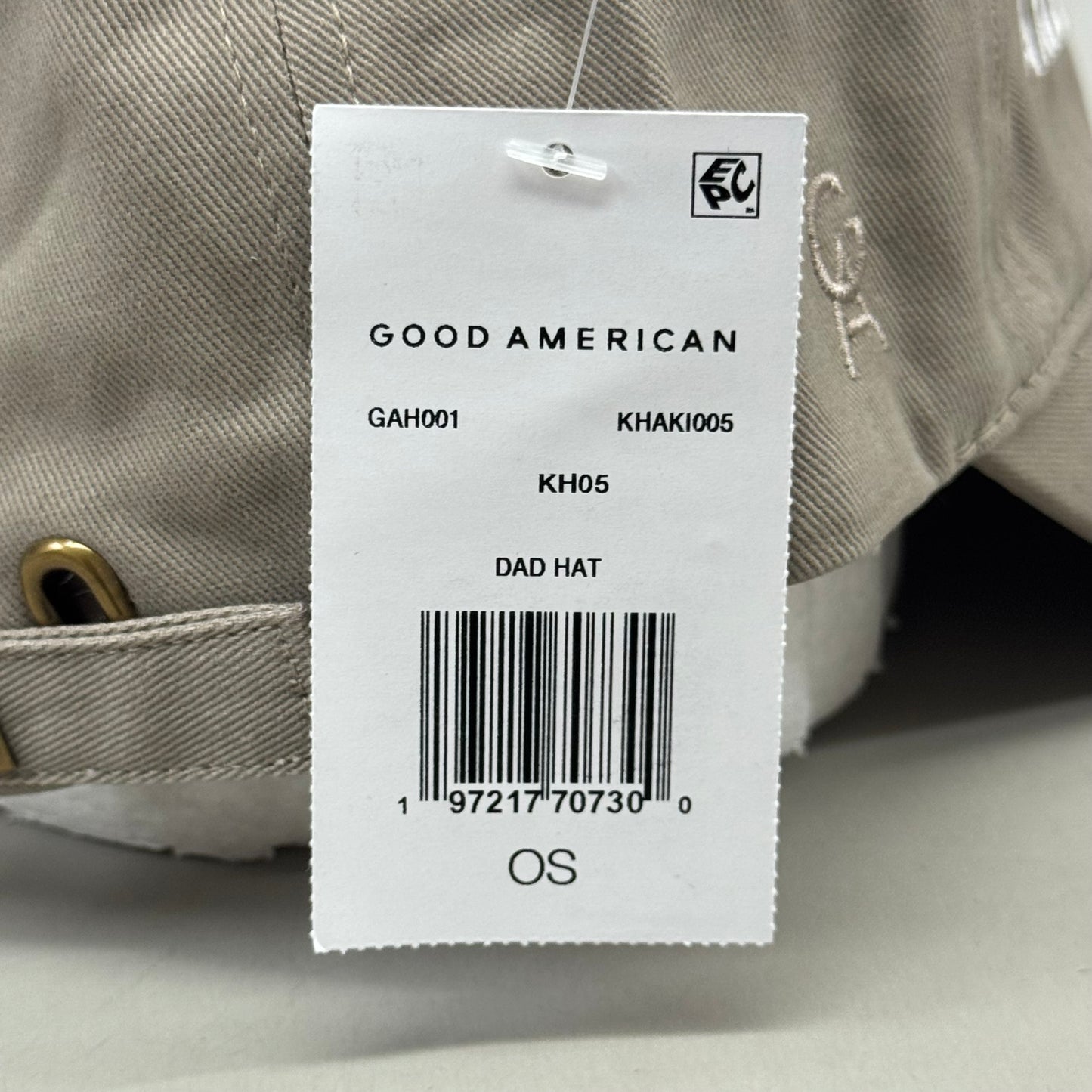 GOOD AMERICAN American Icon Low-Profile Dad Hat Khaki005