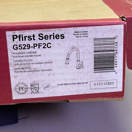 PFISTER Pfirst Series 1-Handle Pull-Down Kitchen Faucet Polished Chrome G529-PF2C
