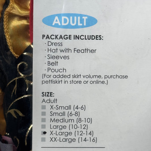 CALIFORNIA COSTUMES Women's Spanish Pirate Sz-XL (12-14) Red/Black 01196