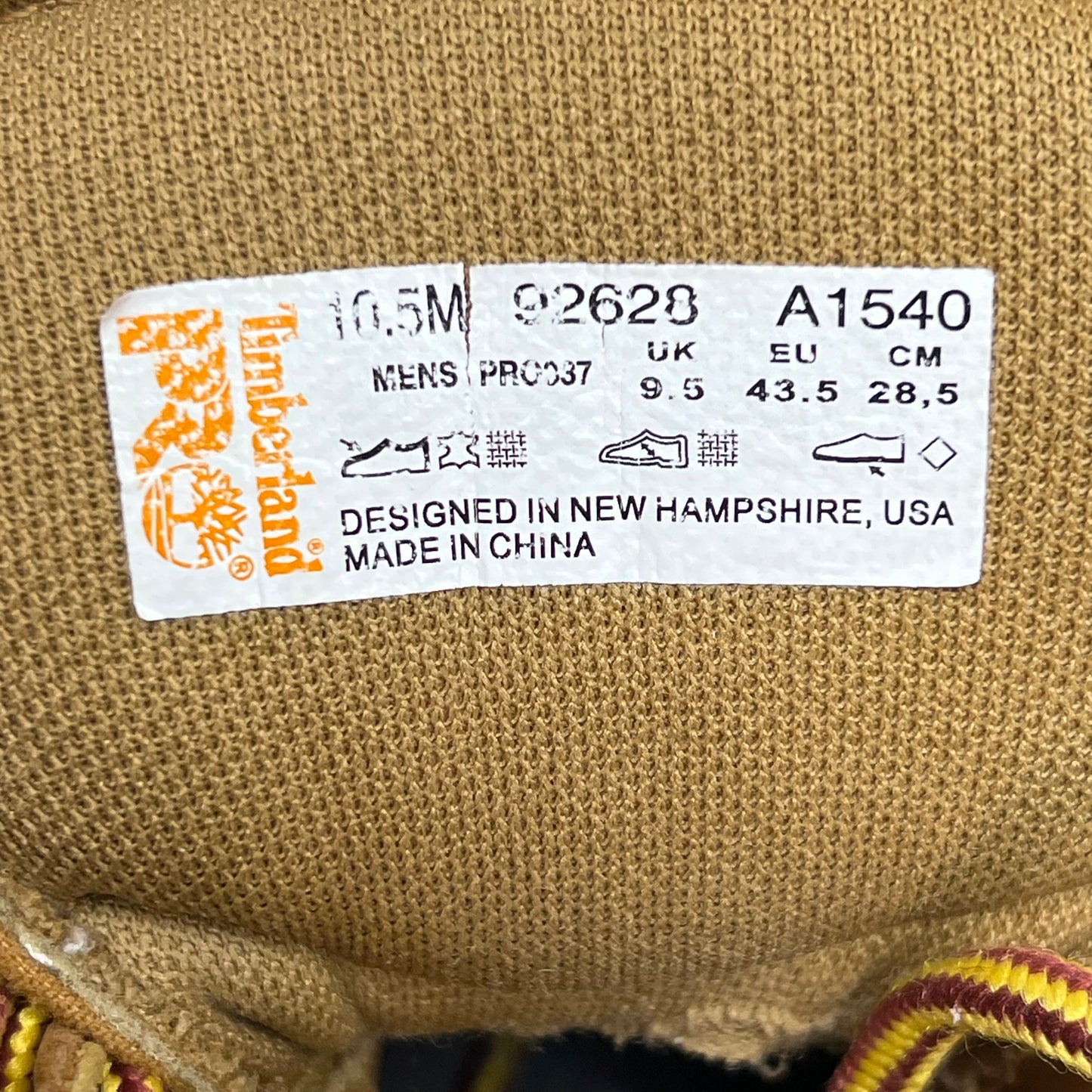 TIMBERLAND PRO Composite Toe Waterproof Work Boots Men's Sz 10.5 Tan (Used)