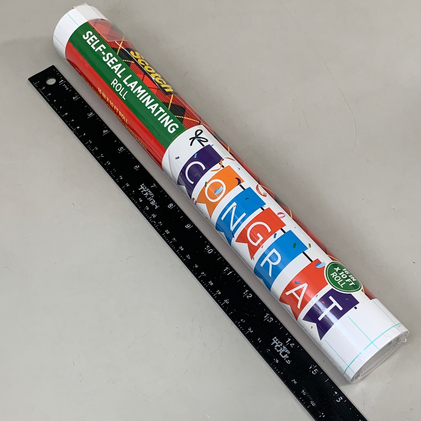 SCOTCH (2 PACK) Self-Seal Single Side Laminate Sheet Roll 16"x10' Clear LS854SSS