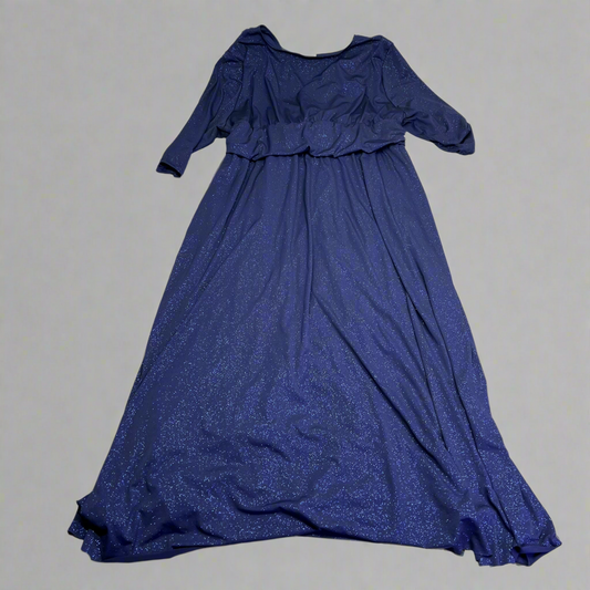 KIYONNA Romanced By Moonlight Gown Women's Sz 4X 26-28 Sparkle Blue (Pre-Owned)