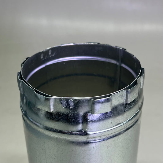 AMERIVENT Corrosion Resistant Type B Gas Vent Pipe Section 4" x 12" Chrome 4E12A