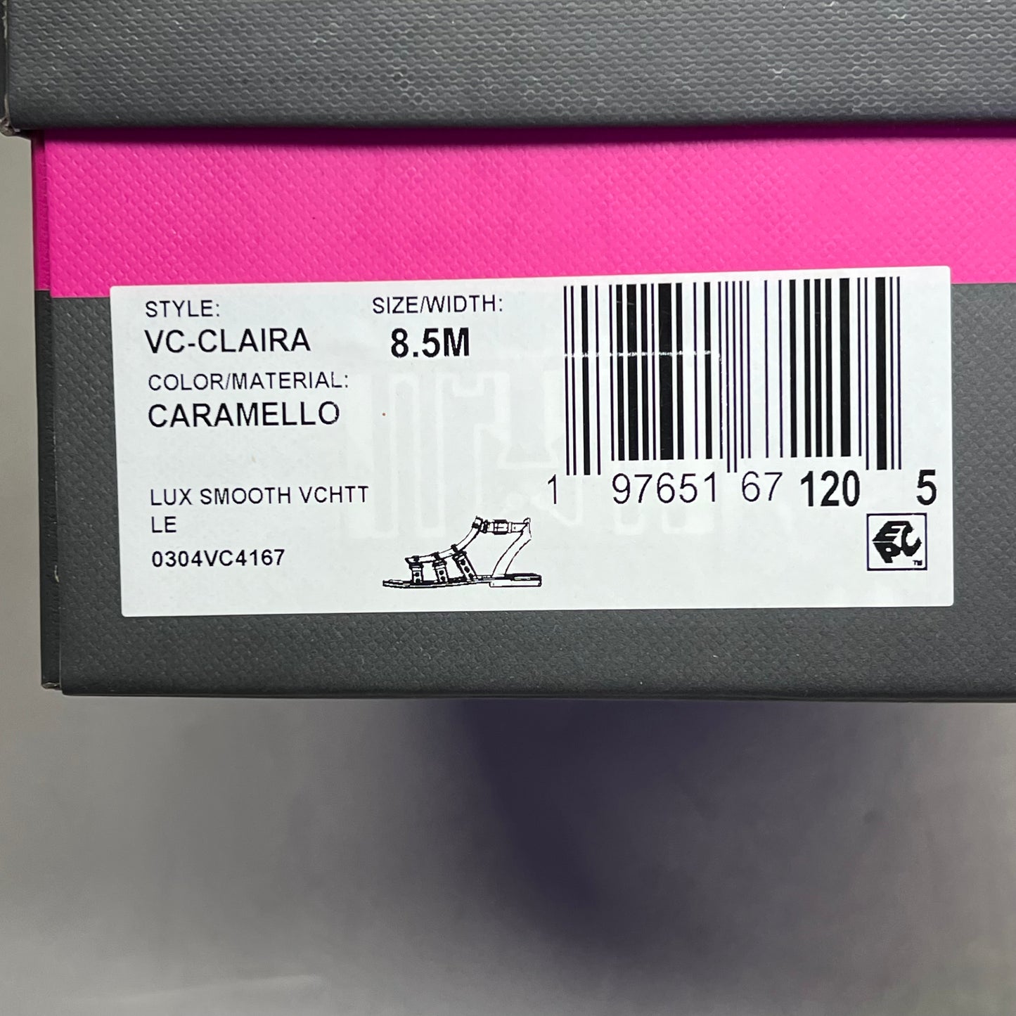 VINCE CAMUTO Leather Studded Gladiator Sandals Women's Sz 8.5M Caramelo VC-Claira