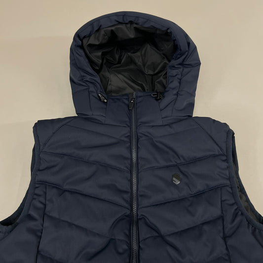 SAMSHIELD Albertville Equestrian Sleeveless Winter Coat Waterproof Jacket Quilted Pattern Men's Sz L Navy