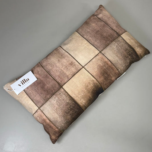 VILLA (Set of 2) MP Maude Penny Brown Multi Throw Pillow 14"x26"