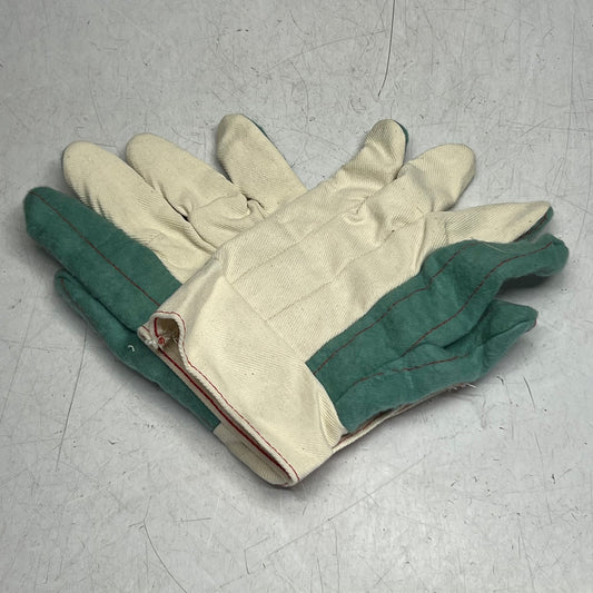 CAROLINA GLOVE (12 Pairs) Men's Safety Gloves Sz Large, Green & Beige FG170