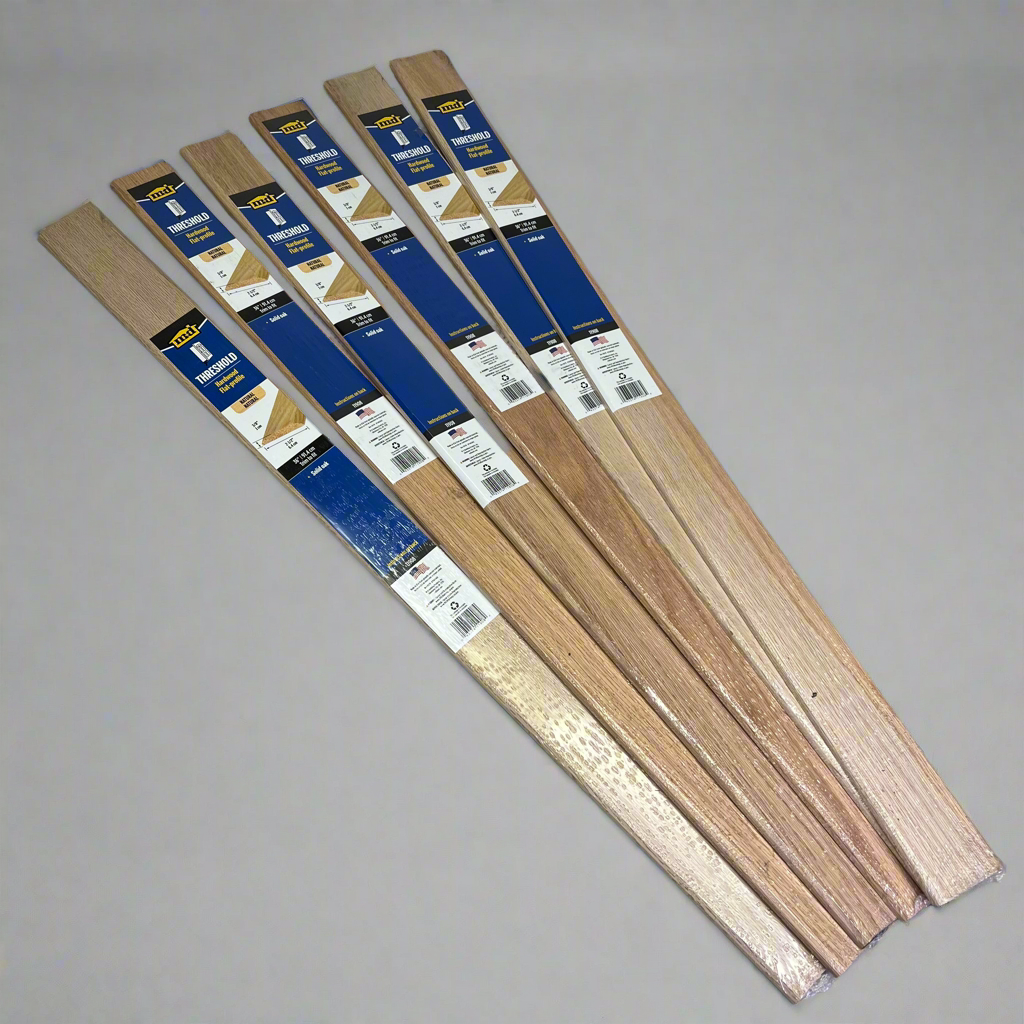 MD (6 PACK) Hardwood Flat-Profile Door Transition Strip Threshold 2.5"x36" Oak 11908