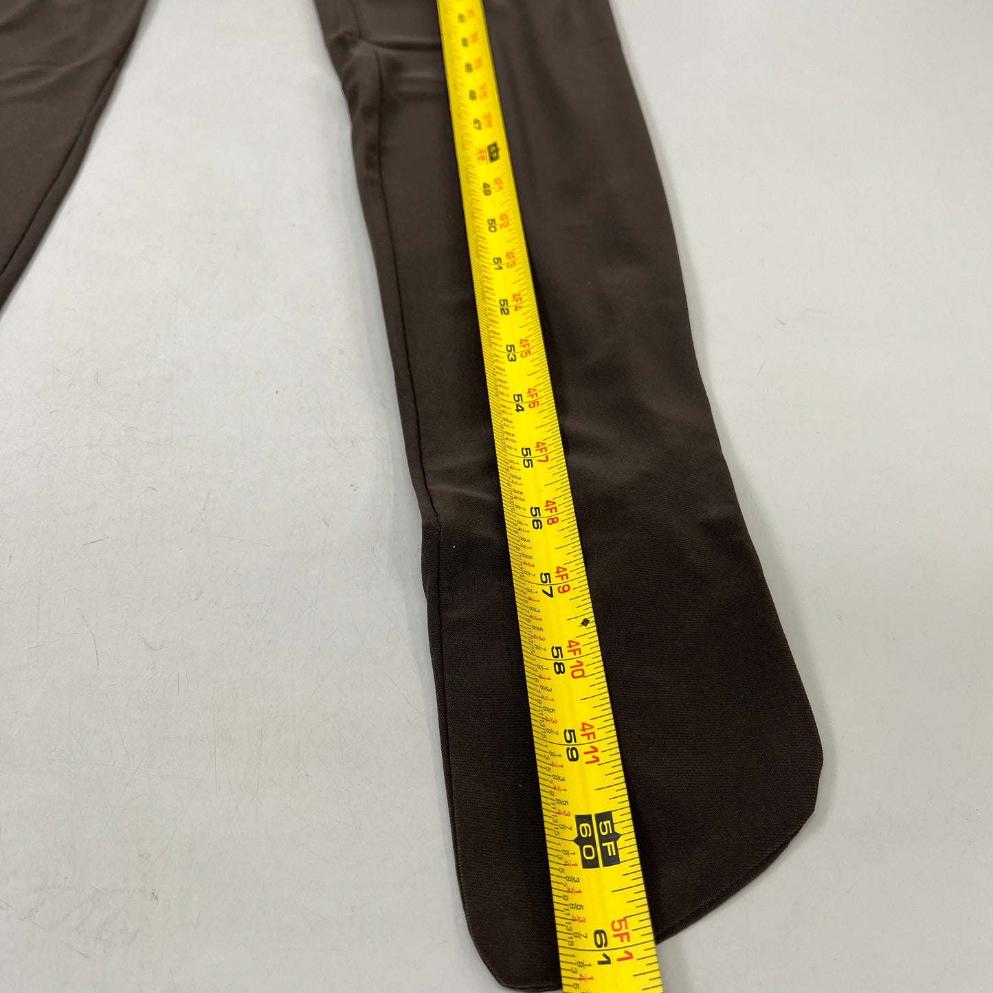 NORMA KAMALI Sleeveless Catsuit w/ Footsie Hidden Zip Women's Sz L/40 Chocolate