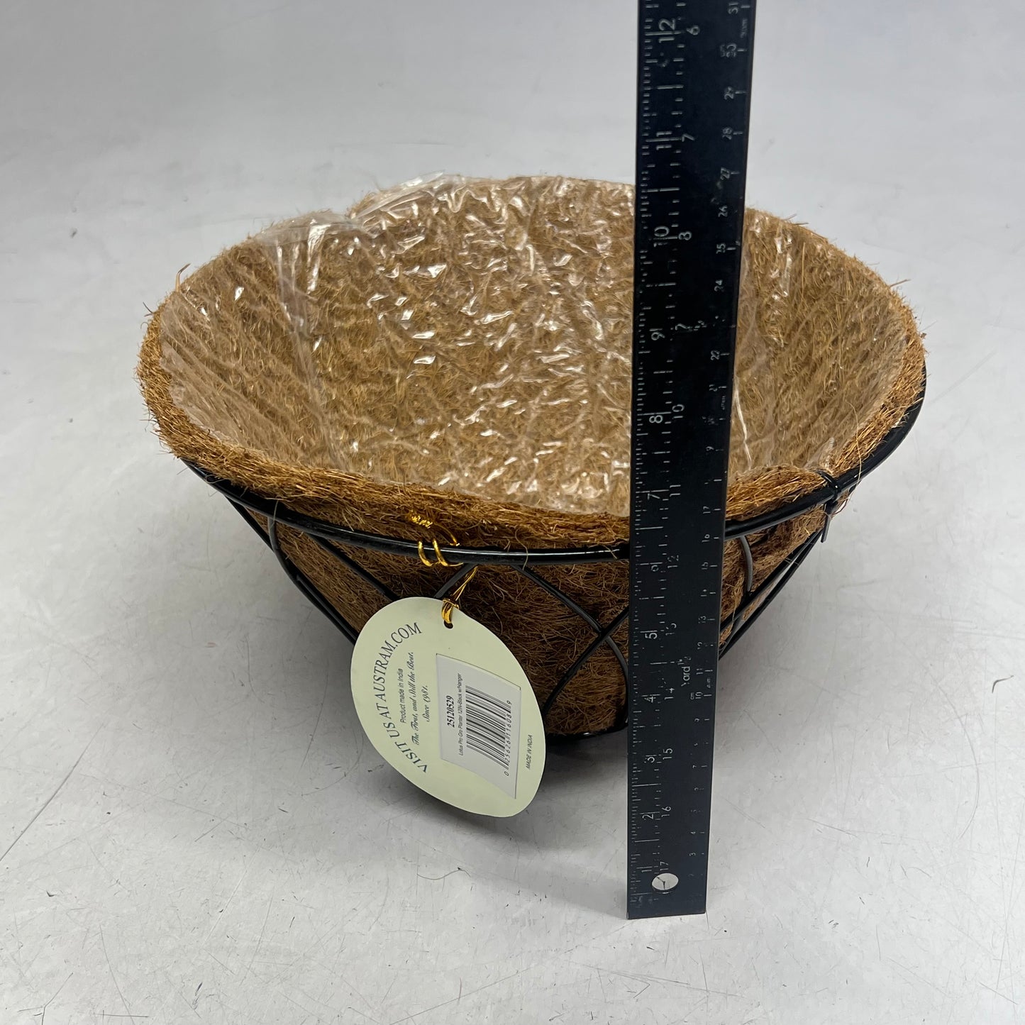 AUSTRAM (2 PACK) Lotus Progrow Planter Hanging Pots 12"x6" Brown/Black