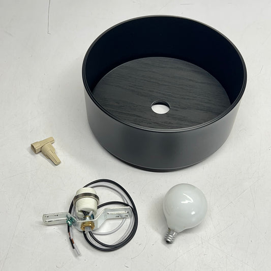 HUMAN HOME Odis Sconce Handcrafted Design 7.9" Black Ebonized Oak Warm Light