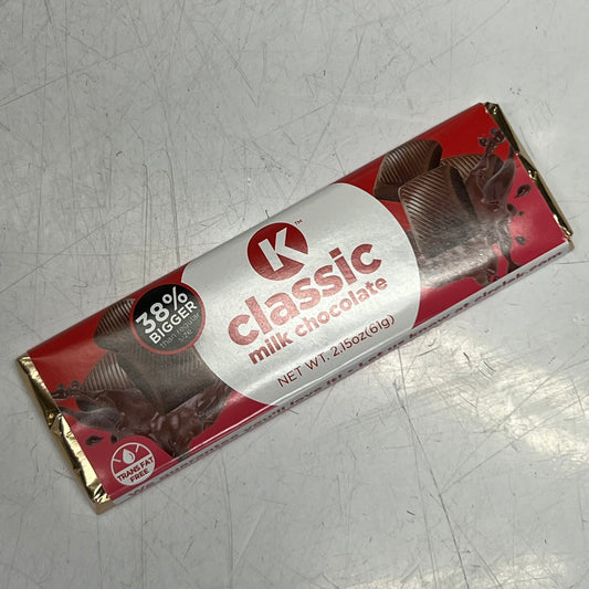 ZA@ CIRCLE K (4 PACK) Classic Milk Chocolate 2.15 oz Black BB 08/27