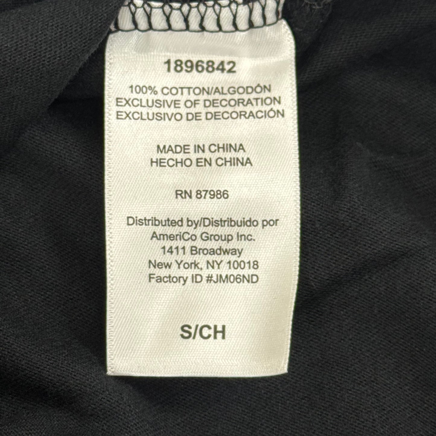 JOHN DEERE Embroidered Logo Short Sleeve Tee Shirt Men's Sz S Black 1896842