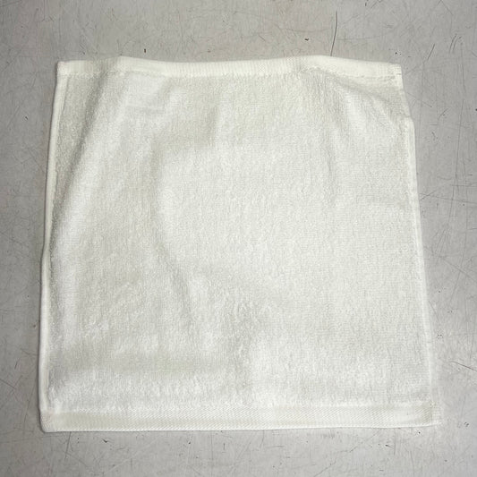 ZA@ WELSPUN (10 PACK) Hotel Wash Cloths Cotton 12 x 12 White 887719102245