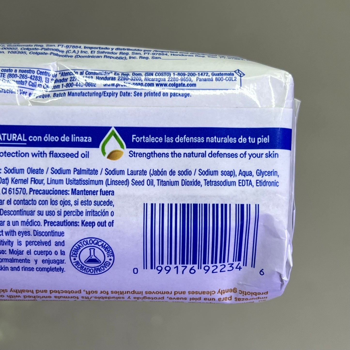 PROTEX (12 PACK) Oats & Flaxseed Oil +Prebiotic Natural Antibac Bar Soap 3.88oz