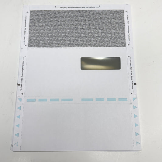 VERSASEAL (1000 PACK) 8.5”x11” Herringbone Snap Pressure Seal Window Forms (no box)