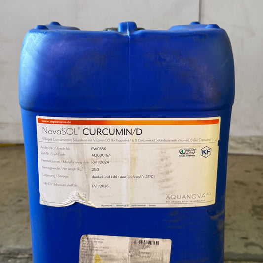NOVASOL Curcumin / D Aquanova - 6% Curcuminoid Solubilisate with Vitamin D3 55 Lbs EW0356