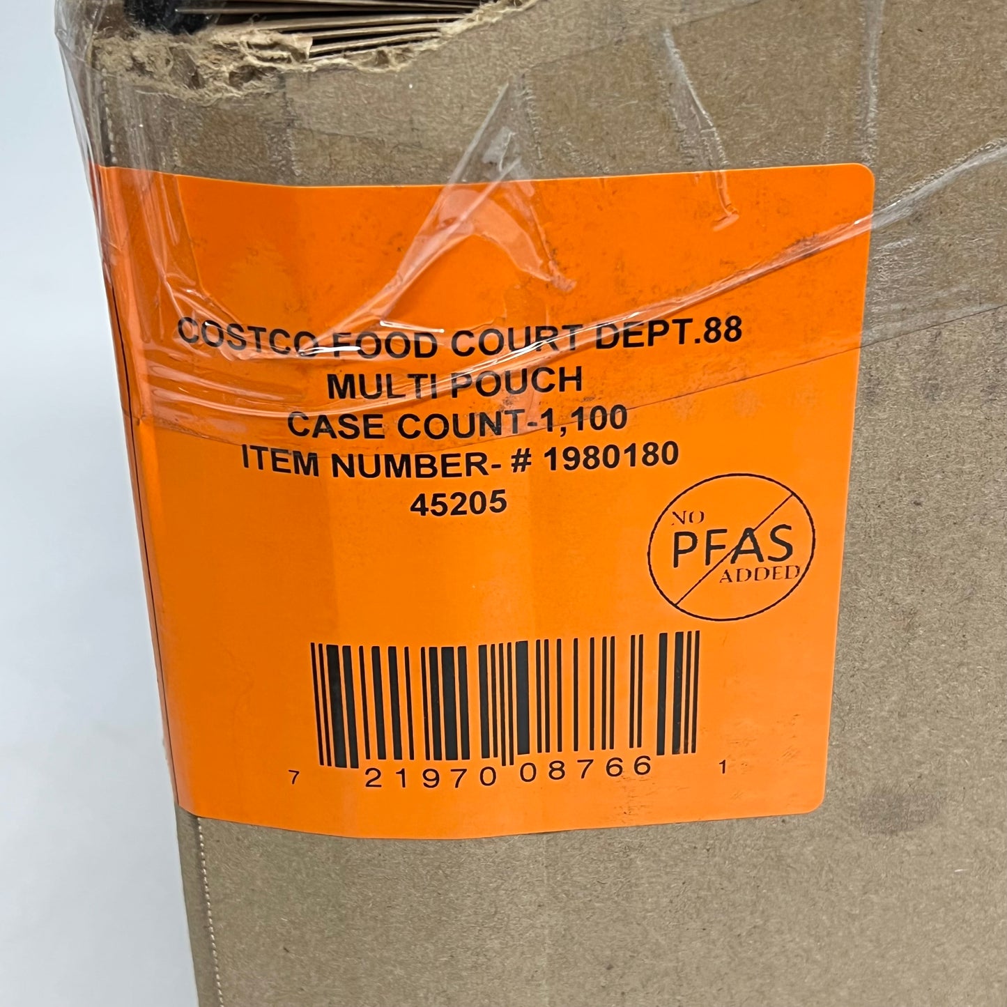 ZA@ COSTCO WHOLESALE FOOD COURT (1,100 PACK) Paper Food/snack Bags 10"x7" Brown (|Damaged Box)