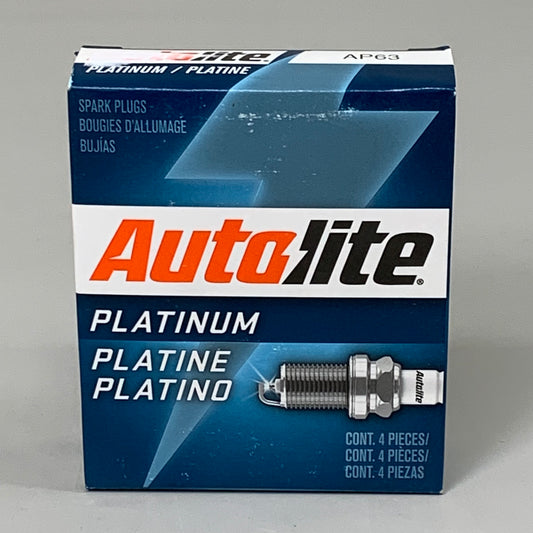 AUTOLITE (4 PACK) Platinum Spark Plugs Not Tapered Nickel 13/16" Hex SZ AP63