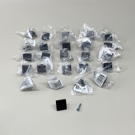 BERENSON (25 PACK) Contemporary Advantage One Square Knob Matte Black 0951-1055-P