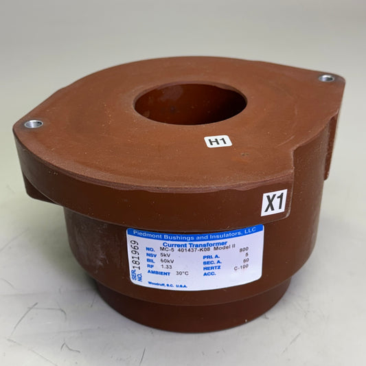PIEDMONT Current Transformer Sz 4.5" H x 5.5" D, Brown MC-5 401437-K08 Model ll
