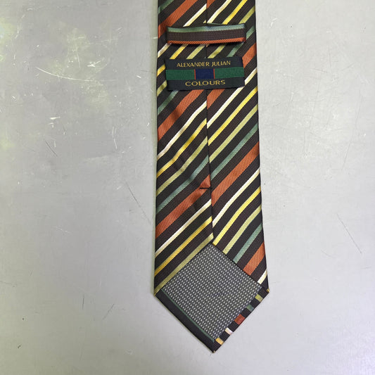 ALEXANDER JULIAN COLOURS 100% Polyester Stripe Design 60" Brown/Multicolor