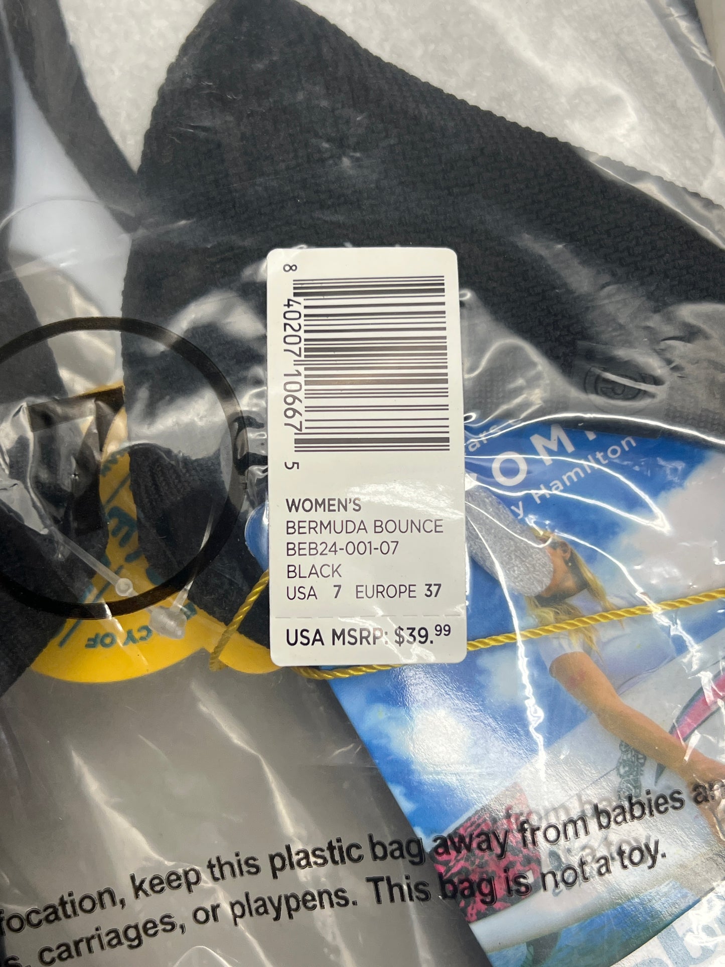 COBIAN Bermuda Bounce Sporty Style EVA Outsole Sandals Women's Sz 7, EU 37 Black BEB24-001-07