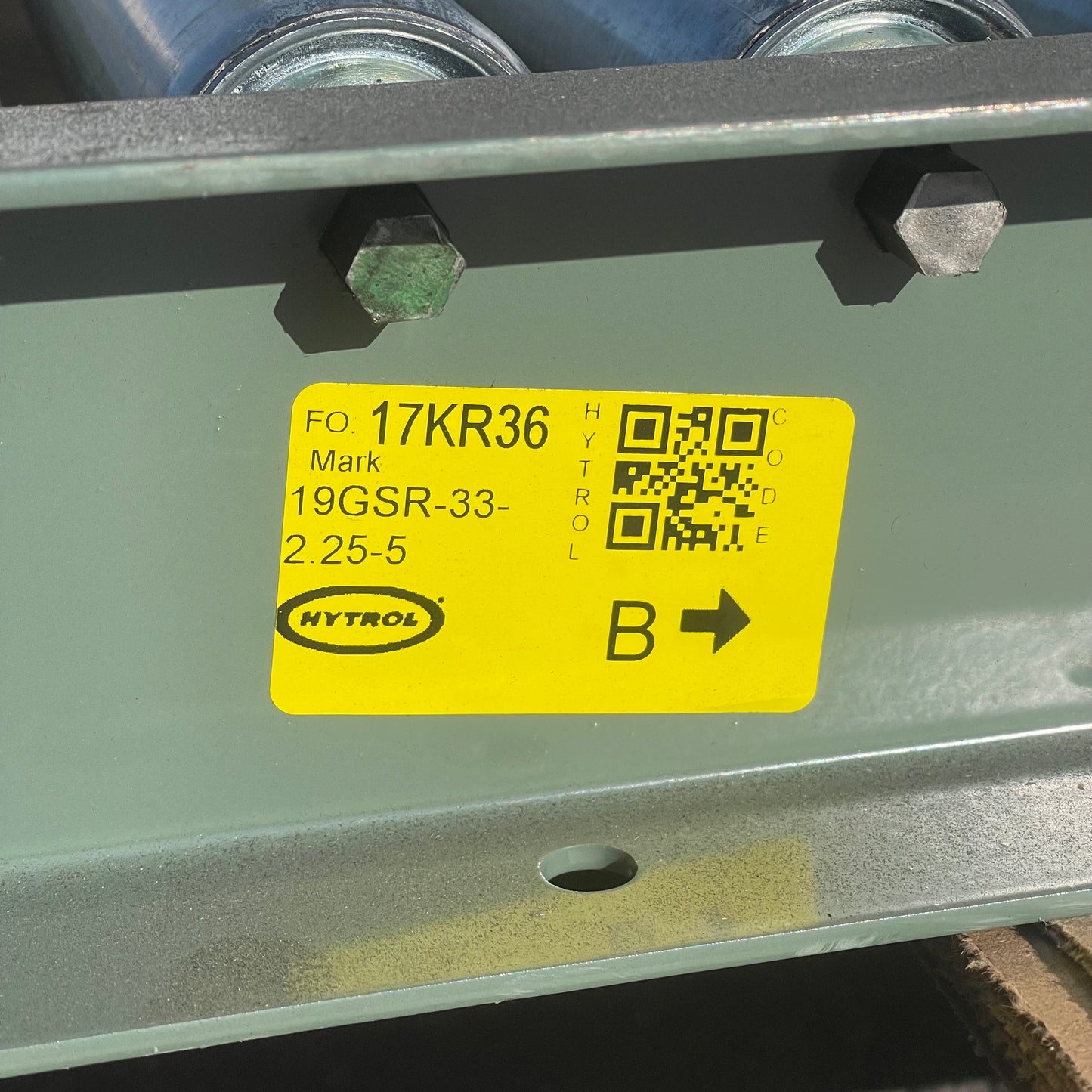 ZA@ Pallet of HYTROL Gravity Roller Conveyor 60”x36”x4” 19GSR-33-2.25-5 (AS-IS)