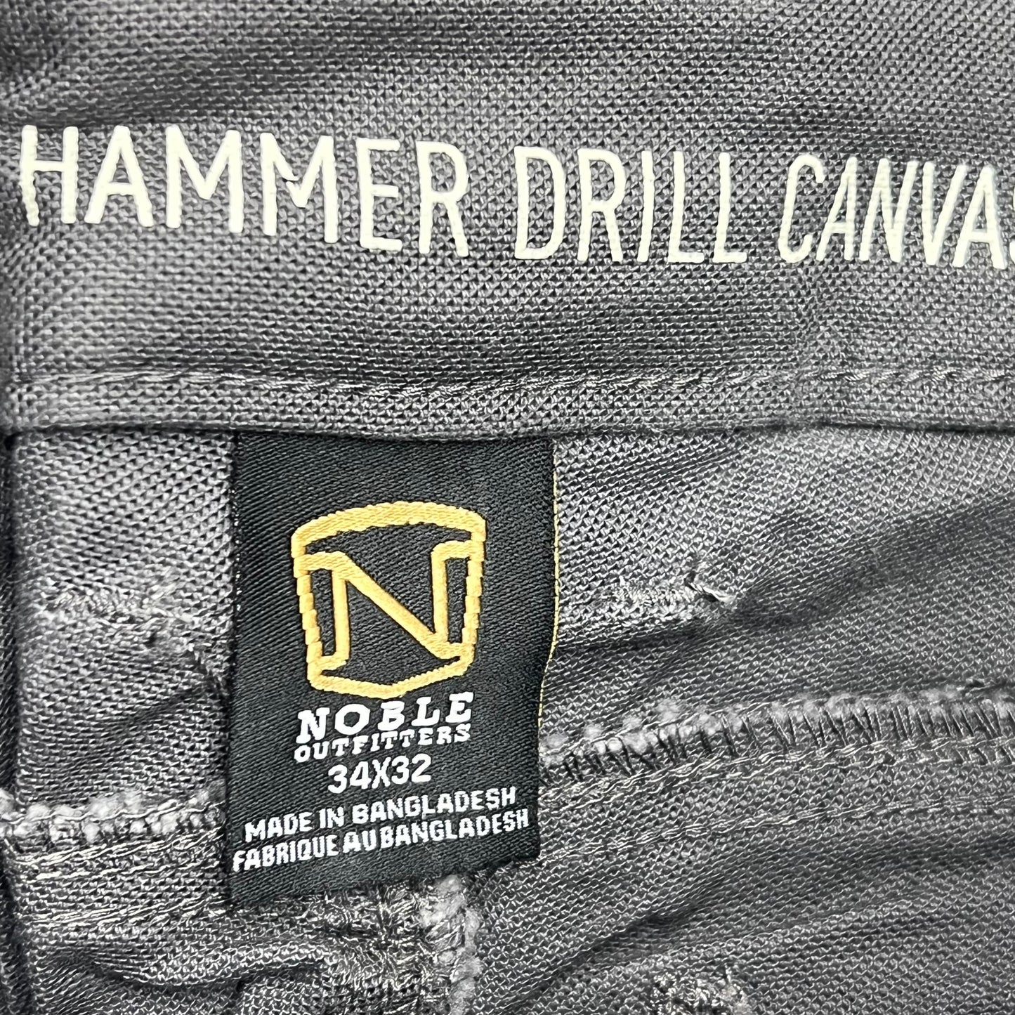 NOBLE OUTFITTERS Full Flex HD Hammer Canvas Work Pant Men's Sz 34x32 Wolf Grey