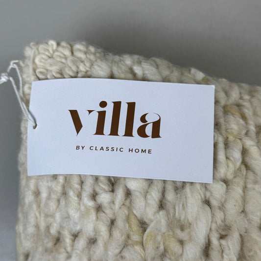 VILLA 22"x22" RN Sinclair Decorative Throw Pillow in Ivory