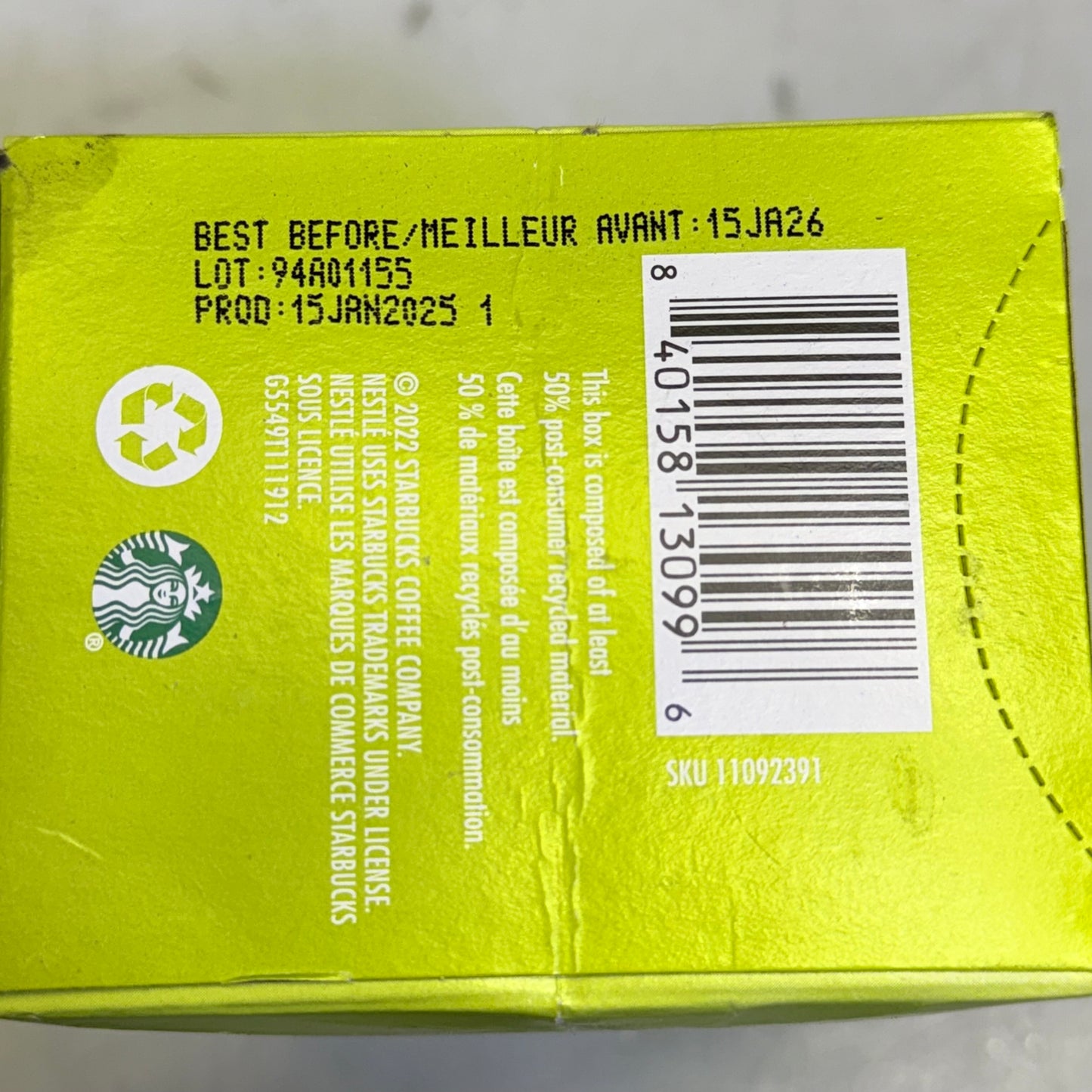 ZA@ STARBUCKS (6 PACK) Teavana Jasmine Citrus Green Tea 24 Bags Per Box BB 01/26 As-Is