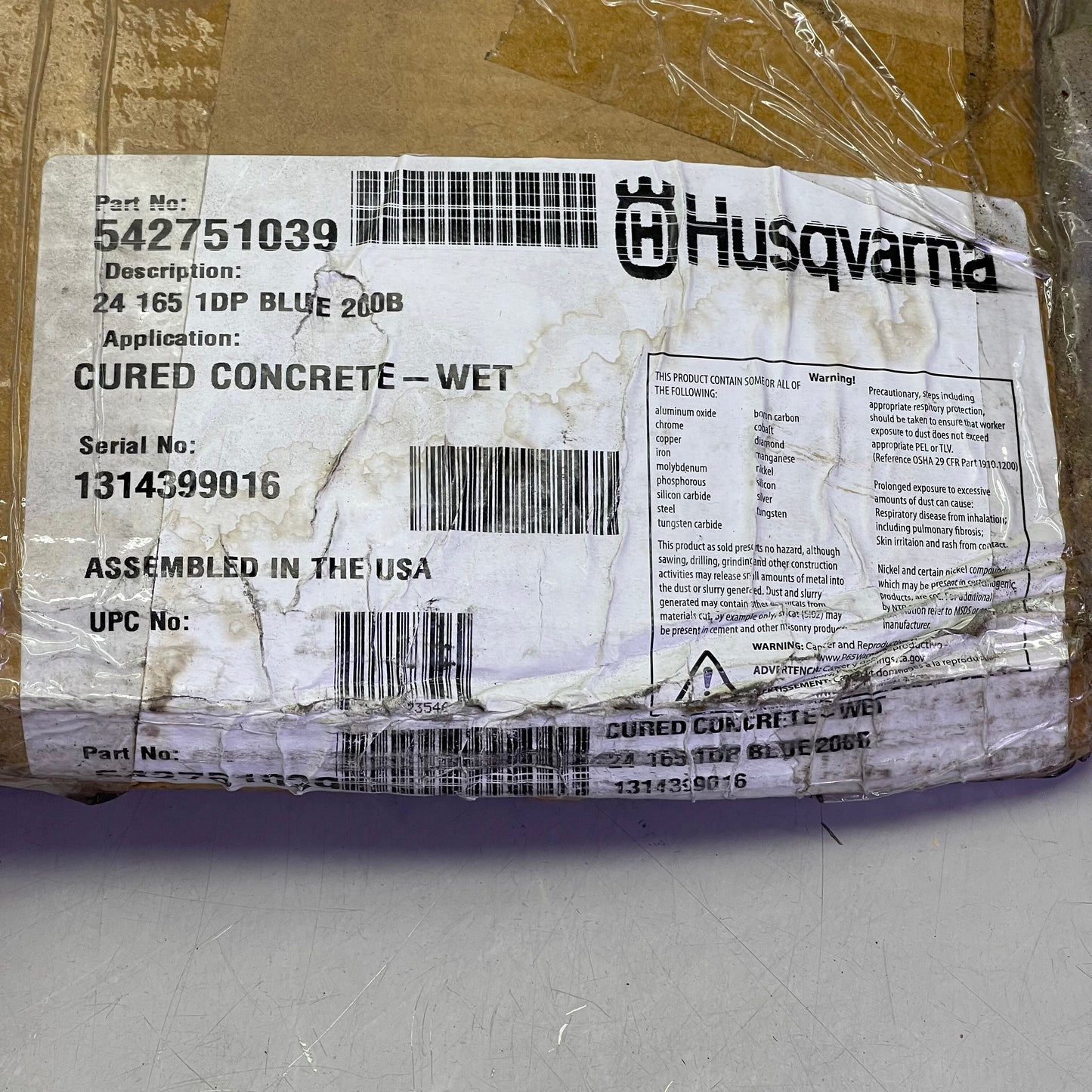 HUSQVARNA General Purpose Diamond Blade 24.5" Dia 542751039