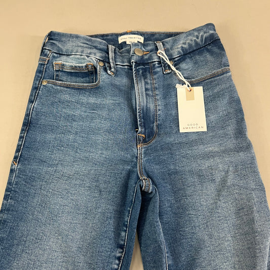 GOOD AMERICAN Good Waist High-Rise Jeans Women's Sz 004 Indigo324 GWAFDV478T