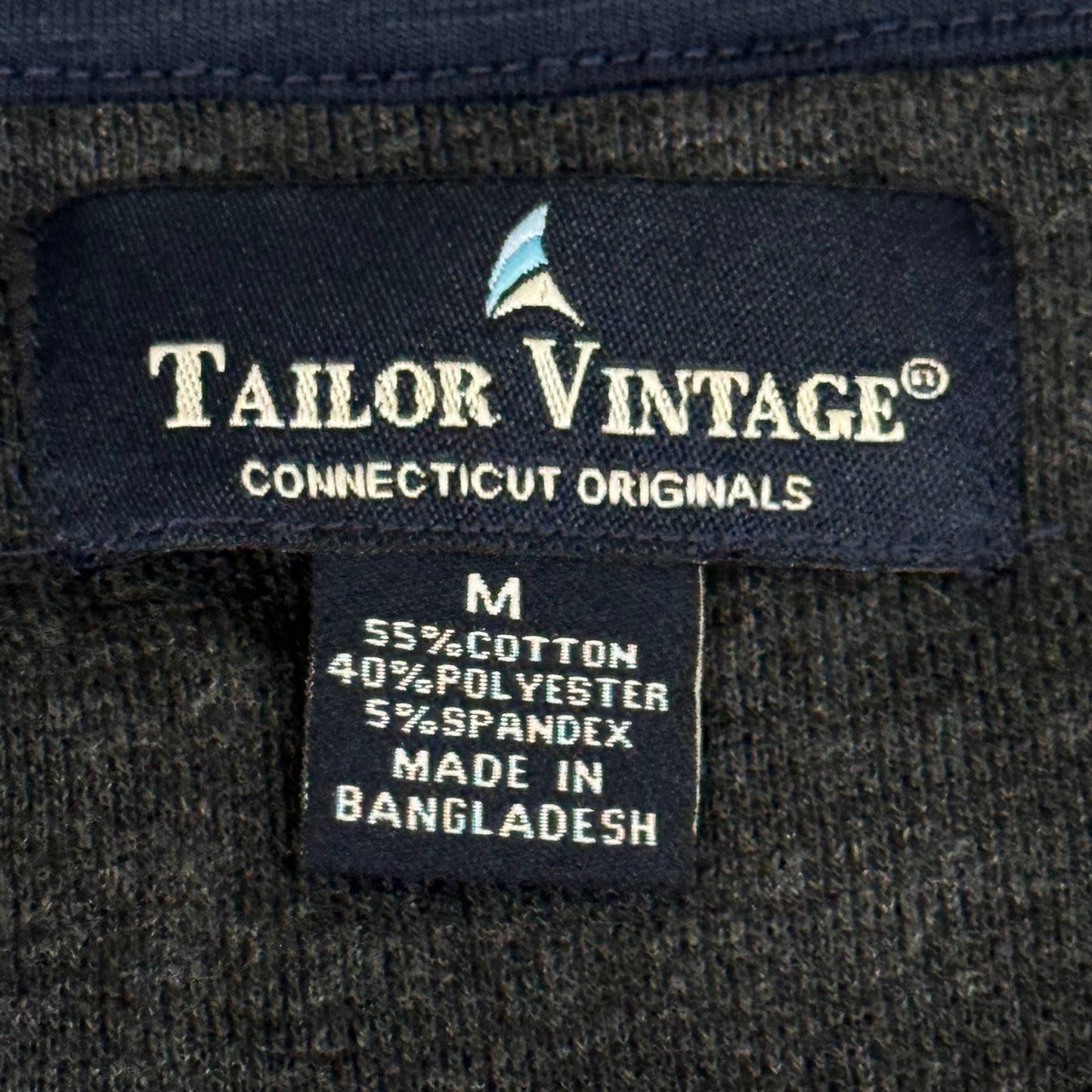 TAYLOR VINTAGE Airotec Long Sleeve Crewneck Weatherproof Shirt Men's M Charcoal Heather 9561P6145-CHR