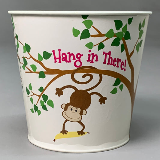 1800FLOWERS 8-Pack Of Damask Metal Buckets Hang in There W/ Liners 4” 77202 (New)