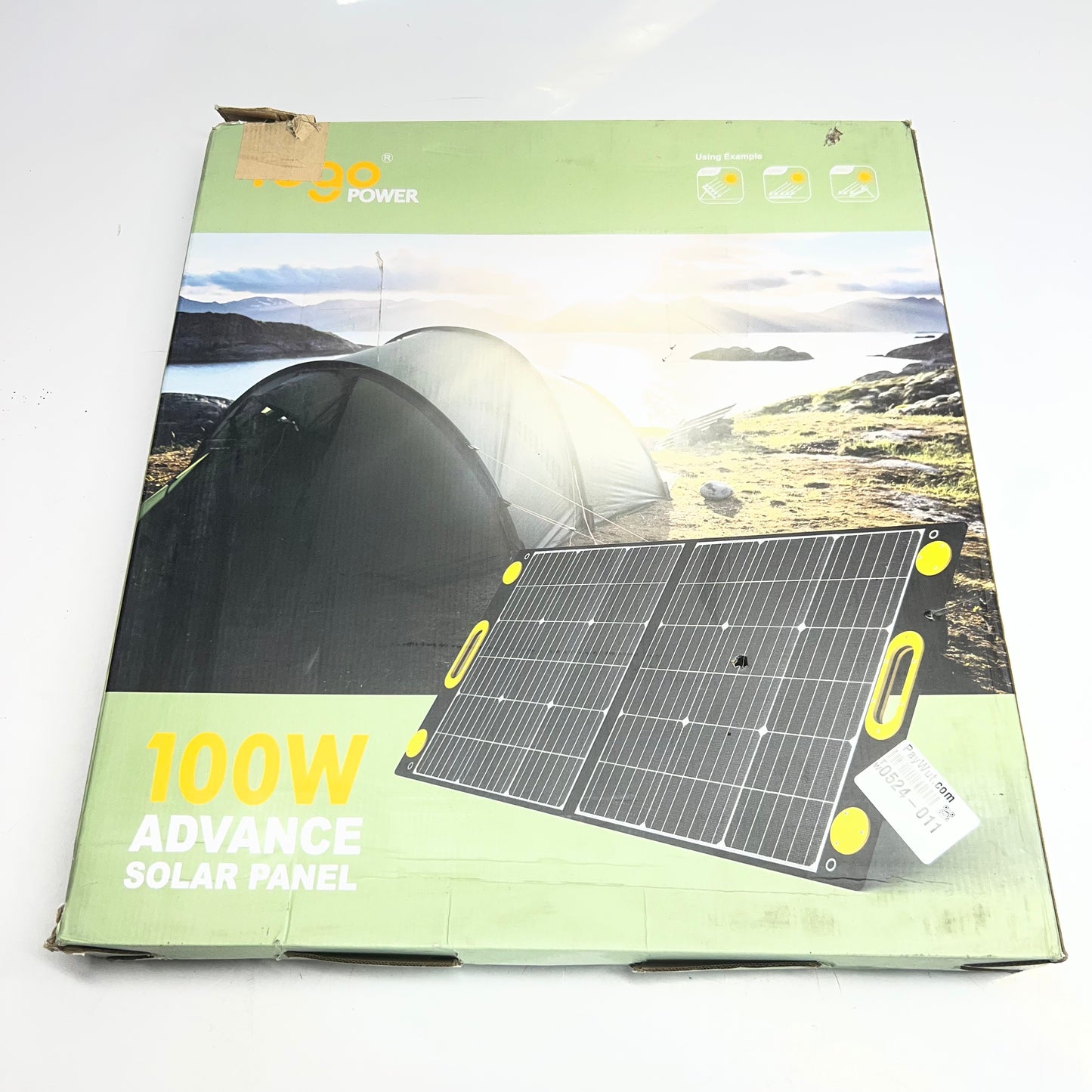 TOGO Power 100w Advance Solar Panel 21"W x 48"L Black X002INKDLJ (New Other, Distressed Box)