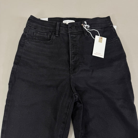 GOOD AMERICAN Good Waist Crop High-Rise Women's Sz 6 Black343 GWCEB960BT