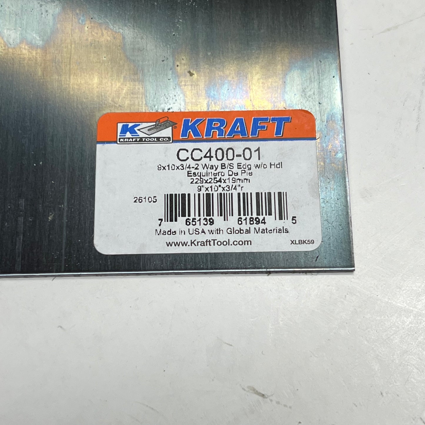 KRAFT TOOLS 2-Way Walking Edger Tool 9" X 10" 3/4" R Blue Steel CC400-01