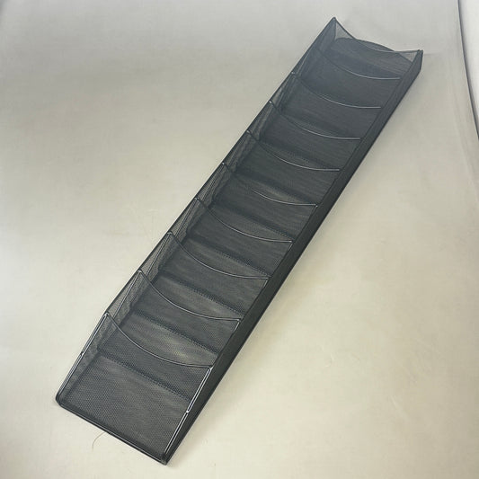 SAFCO 9 Pocket Mesh Literature Magazine Rack Onyx Black