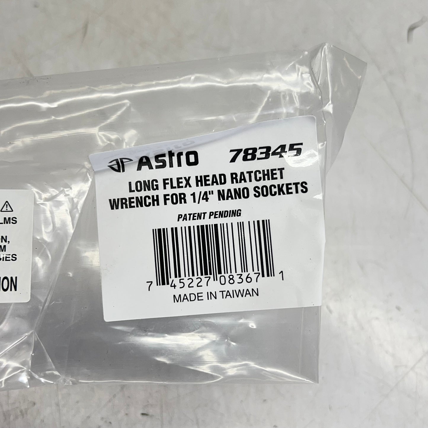 ASTRO PNEUMATIC Long Flex Head Ratchet Wrench 1/4″ Nano Sockets Chrome 78345