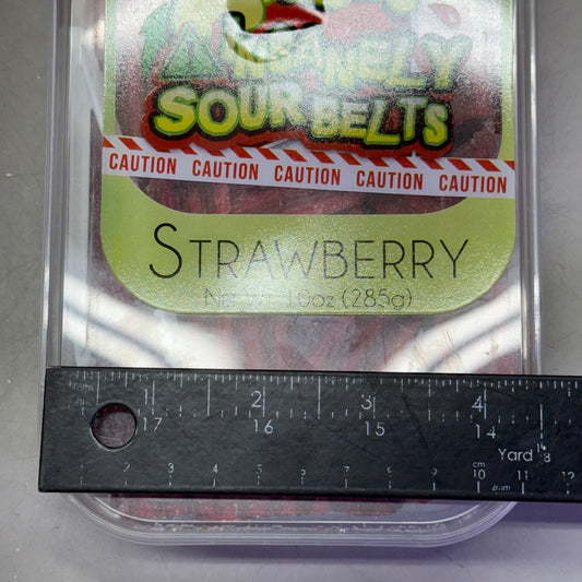 ZA@ ZWEET (6 PACK, 10 oz Each) Insanely Sour Belts Strawberry B
