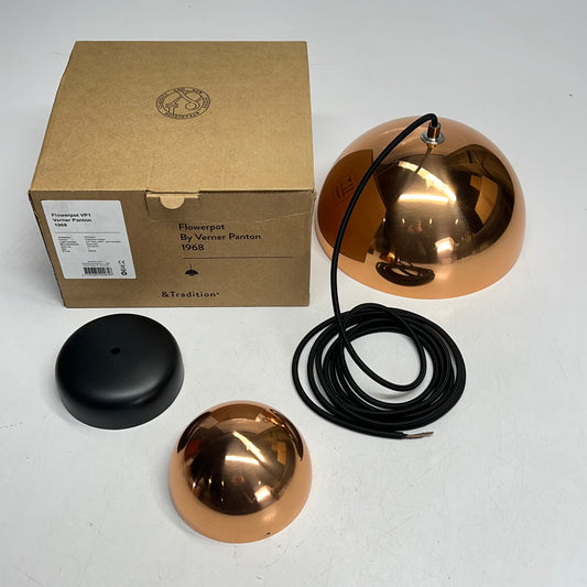 FOROM Flower Pot Pendant & Tradition 6.3"hx9.1" Polished Copper 20709701 VP1