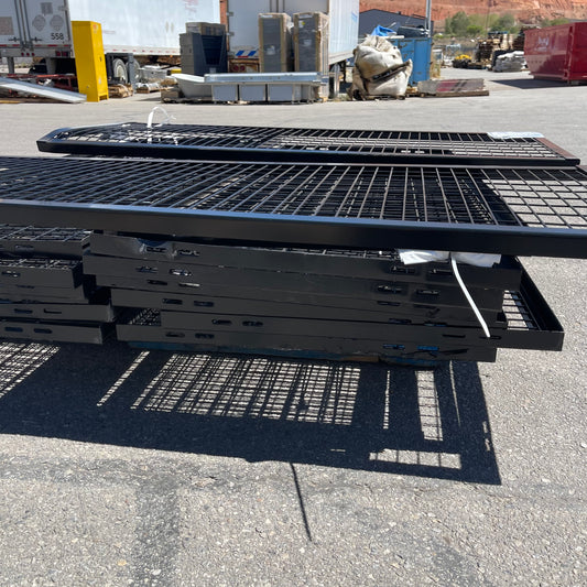 SAF-T-FENCE Wire Mesh Partition Extension Panels 58"x24" Black SAF-5824 (Good)