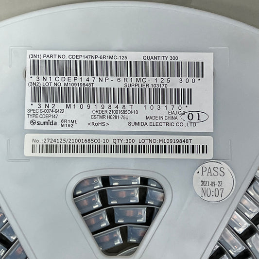 SUMIDA ELECTRIC (300 ROLL) Power Inductors 6R1ML M192 CDEP147NP-6R1MC-125