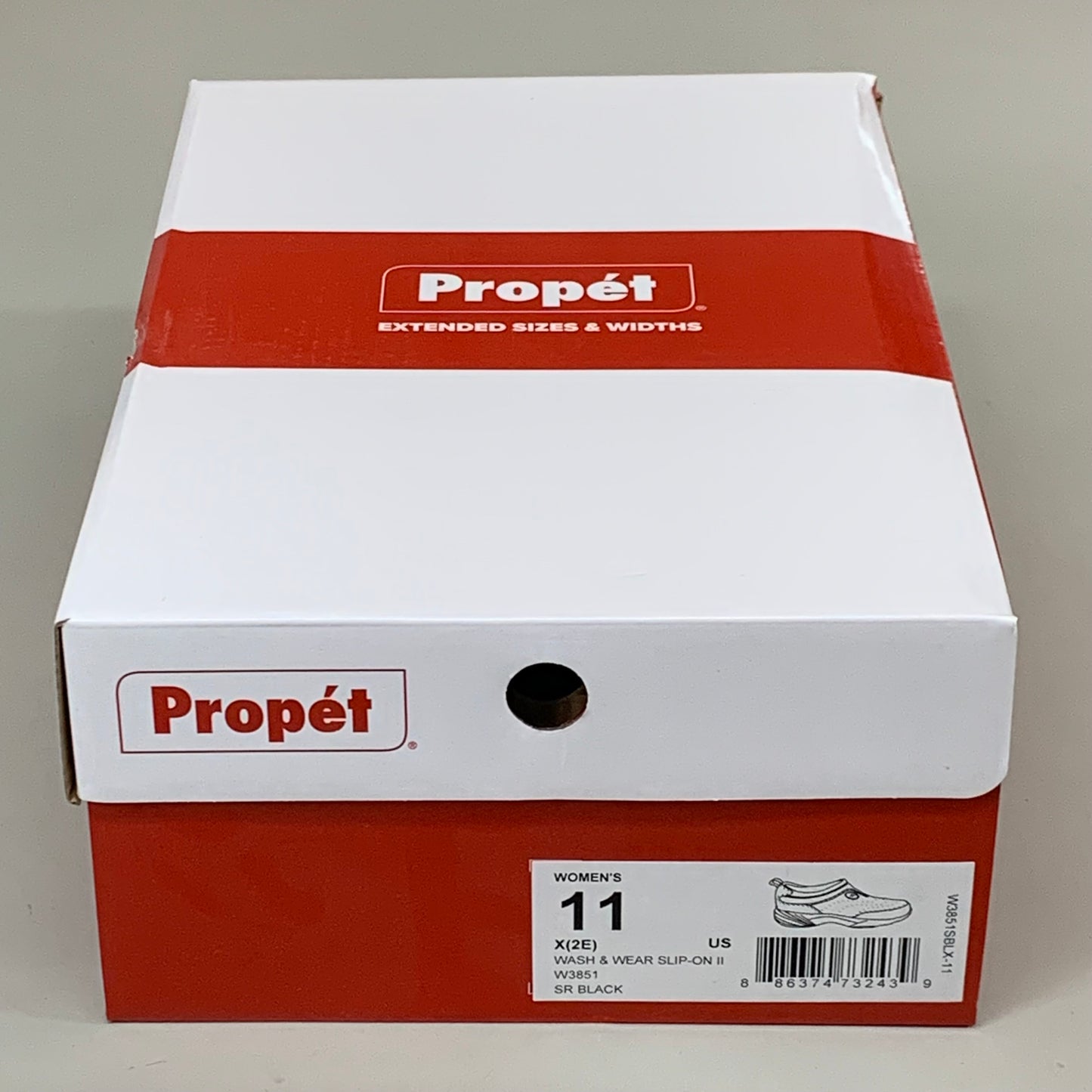 PROPET Wash & Wear Slip-On II Shoes X(2E) Women's SZ 11 SR Black W3851SBLX-11