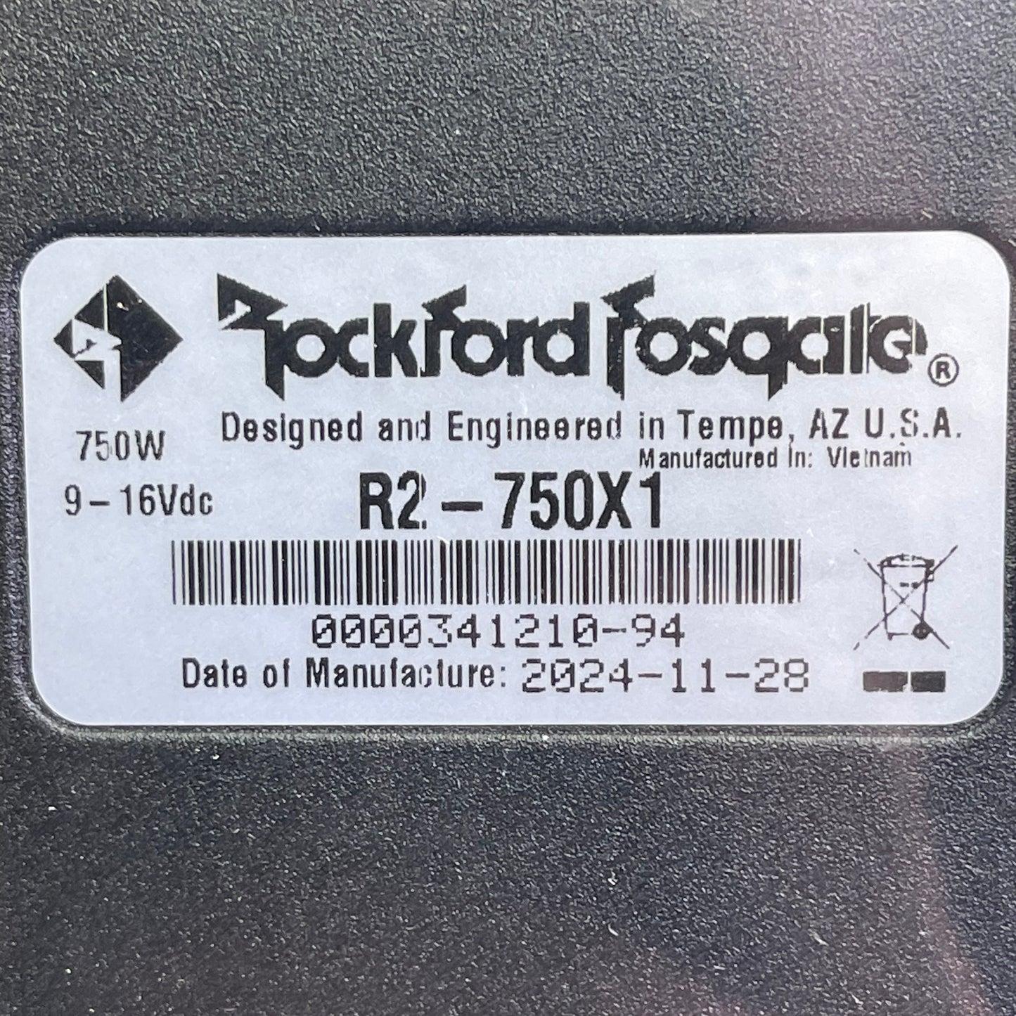 ROCKFORD FOSGATE Prime Series Mono Amplifier 750W Black R2-750X1