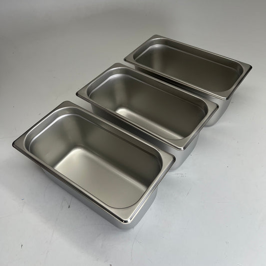 WINCO (12 PACK) Steam Table Pans Stainless Steel 1/3 Size 6" Deep SPJL-306