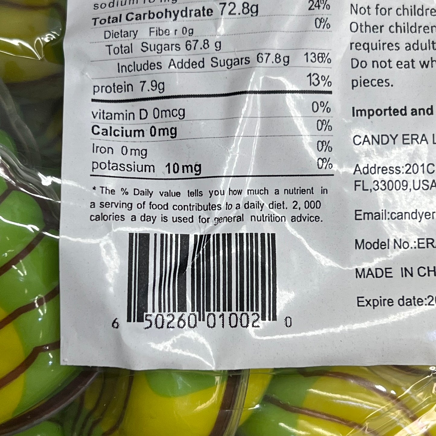 DEER DADA (5 LBS BAG) Individually Wrapped Gummy Banana Candy's BB 05/26