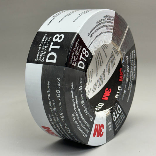 3M (2 Pack) All Purpose Duct Tape DT8 1.88inx60yd Black